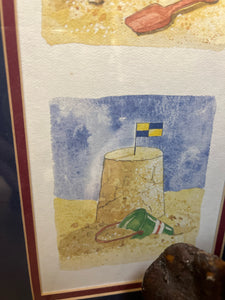Triple Sandcastle Framed Print