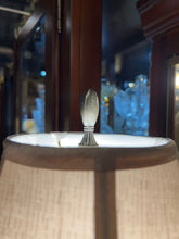 Tall Silver Metal Vanity Lamp