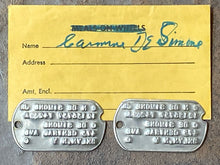 WWII UNited States army dog tags