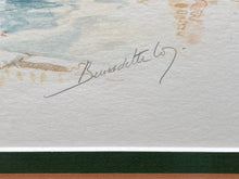 Bernadette Voz Signed Bruges Belgium Watercolor Print, Framed