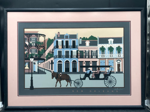 Patti Harris Googe Signed Numbered New Orleans Serigraph