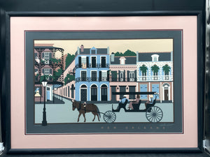 Patti Harris Googe Signed Numbered New Orleans Serigraph