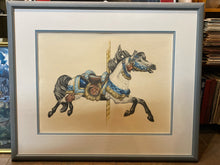 Suzy Leeja Carrington Signed Original Carousel Horse Painting
