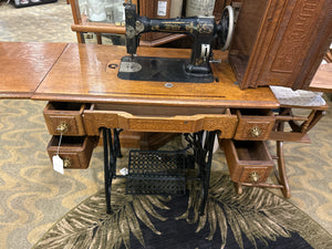 Antique "White" Sewing Machine in Table