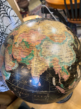 Black Terrestrial World Globe on Decorative Stand
