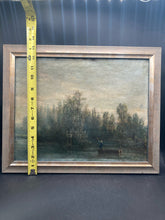 Antique French Barbizon Style Oil Painting, Framed