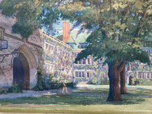 Louis Novak Signed "From Blair Court" Princeton University Linoleum Block Print