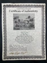 Suzy Leeja Carrington Signed "The Grand Ole Lady" Ormond Hotel Lithograph w/CoA