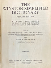 The Winston Simplified Dictionary Primary Edition | William Dodge Lewis, Edgar A. Singer (1929, The John C. Winston Company)