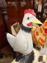 Metal Cow with Chickens