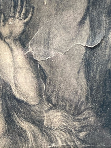 Antique Signed "Eve Looked At Herself In The Water" Engraving, Framed