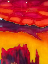 Original Gus Butcher Signed "Southwest Sunset" Silk Painting