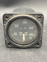 Vintage Kollsman Instrument Aircraft Cabin Altitude Gauge