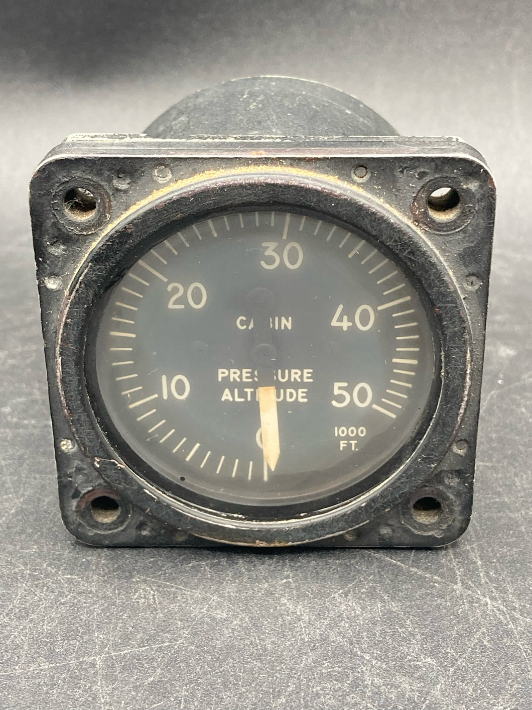 Vintage Kollsman Instrument Aircraft Cabin Altitude Gauge
