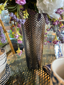Floral Arrangement in Silver Vase