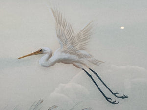 Anton Wang Signed Herons Print, Framed