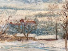 Artist Signed Winter Landscape Oil Painting