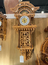 27" Hand Made Fretwork Wooden Scroll Wall Clock