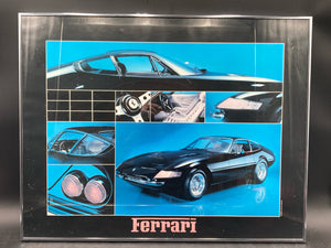 Vintage Ferrari 365 GTB/4 Daytona 22x28" Poster, Framed
