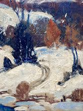 Original Ernest Fredericks Signed Catskill Mountains Winter Scene Oil Painting - view 4