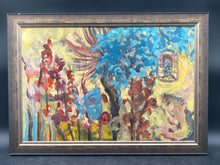 Framed Original "Gladiolus Common Blue" Painting By Shizico Yi