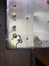 Antique Riveted Aluminum Aviator's Steamer Trunk