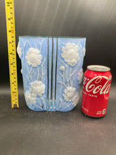 Rare 1930s Phoenix Glass Periwinkle Blue Cosmos Vase
