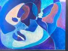 Artist Signed Contemporary Abstract Painting, Framed