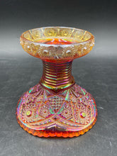 Vintage Carnival Glass Sunset Red Heirloom Punch Bowl Stand