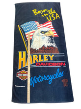 Vintage 1985 Holoubek Harley-Davidson Born In The USA Beach Towel - view 6