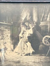 Atinque Framed James Arthur 1904 "Hearthside" Colonial Couple Photo Print