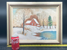 Original Paula Richards Signed "Snow Cottage" Oil Painting, Framed - view 7