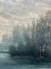 Antique French Barbizon Style Oil Painting, Framed