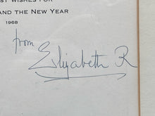 Queen Elizabeth, Queen Mother Signed 1968 Christmas Card, Framed