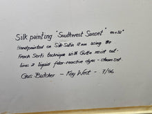 Original Gus Butcher Signed "Southwest Sunset" Silk Painting