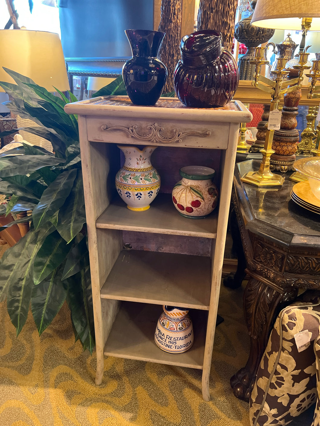 3-Shelf With Rattan Covering