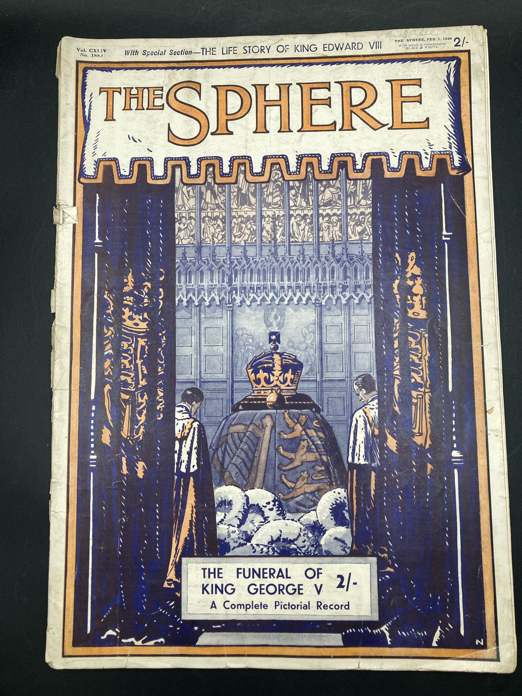 February 1 1936 The Sphere Magazine King George V Funeral Issue