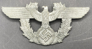 WWII German police shako eagle badge