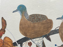 Vintage K.M. Foster Signed Autumn Season Birds Painting - view 3