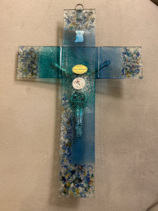 Murano Italy Glass Crucifix