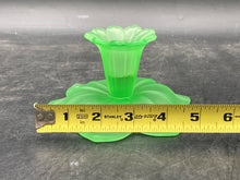 Antique Westmoreland Uranium Glass Candle Holder