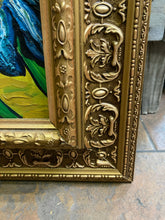 Vincent Van Gogh Vases With Irises Against Yellow Background Repro Oil Painting