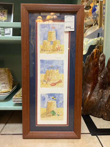 Triple Sandcastle Framed Print