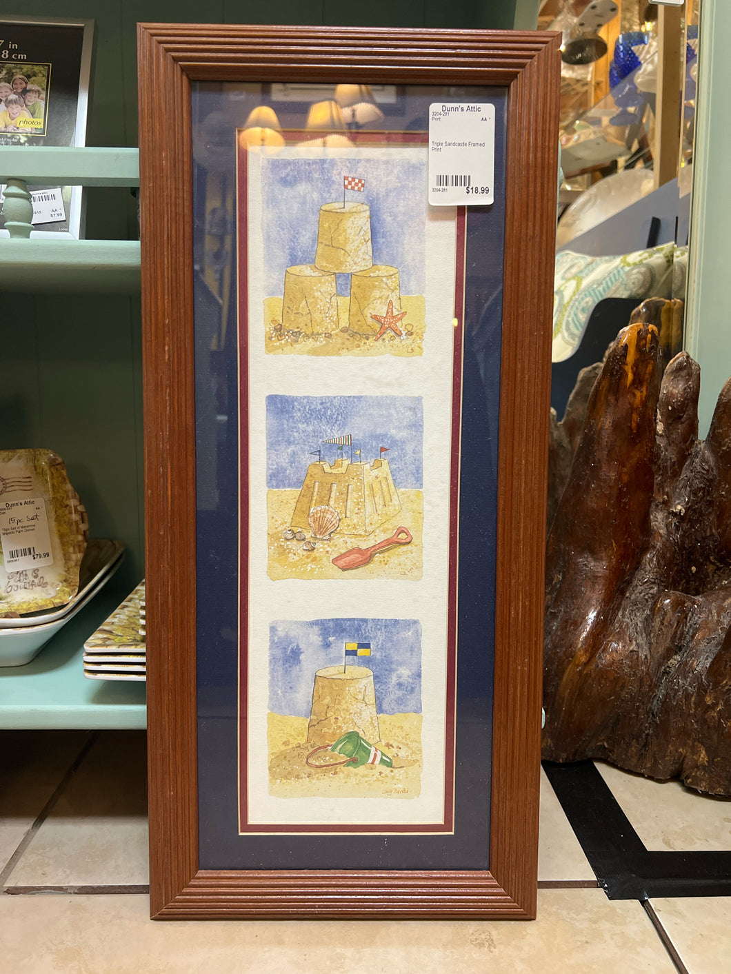 Triple Sandcastle Framed Print