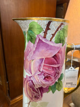 Antique Hand Painted Rose Vase by Rene Of Austria