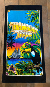 Vintage TRL Hawaiian Tropic Beach Towel 29x56"