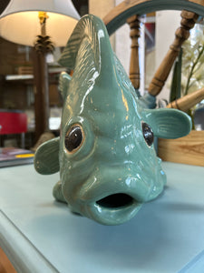 Large Vintage Ceramic Koi Fish Statue