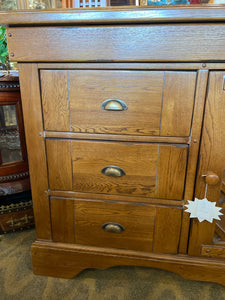 Wood Dresser With Mirror