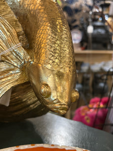 Gold Betta Fish Statue