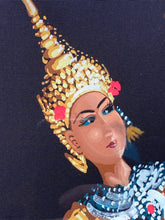 Artist Signed Thai Dancer Silk Painting